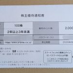 5949 ユニプレス　優待の申し込みが届きました。